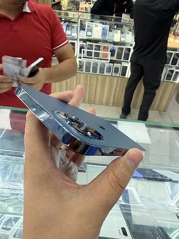 iphone 16 pro max bishkek: IPhone 12 Pro Max, Б/у, 256 ГБ, Blue Titanium, Кабель, 100 % — 8