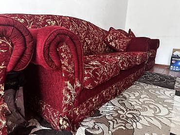 диван для кухни бишкек: Комплект мягкой мебели, цвет - Красный — 4