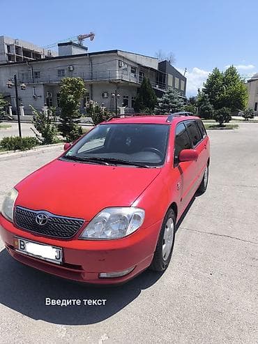 Унаа: Toyota Corolla: 2003 г., 1.6 л, Кол менен иштөөчү, Бензин, Универсал — 2