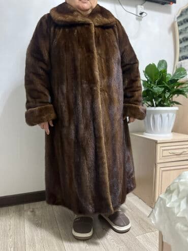 Шуба, Норка, Длинная модель, Италия, 5XL, 6XL