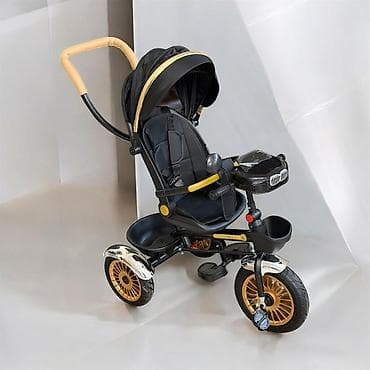 детский ослик: Детский трехколесный велосипед-трансформер с родительской ручкой и — 5