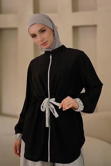 pull and beer: Женский комплект для скромного образа: рубашка на молнии + широкие — 3