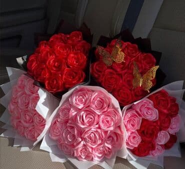 денежные букеты: Роскошные декоративные букеты из роз. - Материал: искусственные розы — 1