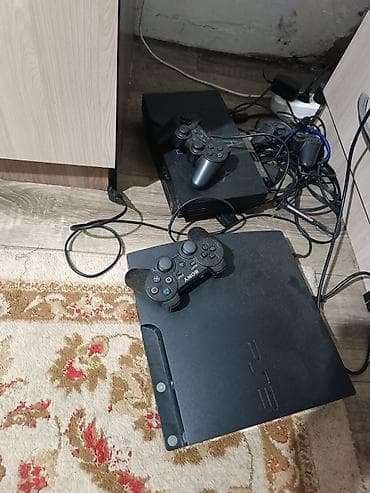 Игровой комплект PlayStation: PS3 Slim + PS2 Fat с аксессуарами и at lalafo.kg Игровой комплект PlayStation: PS3 Slim + PS2 Fat с аксессуарами и