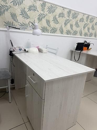 стол школ: Стол для маникюра/рабочий стол мастера - Цвет/декор: светлый — 1