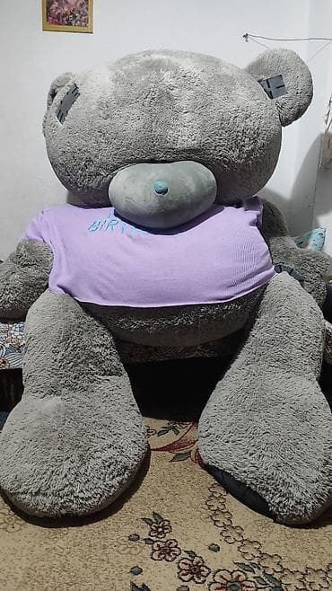 подушка самолет: Огромный плюшевый медведь «Me to You» (серый, с заплатками) в — 4