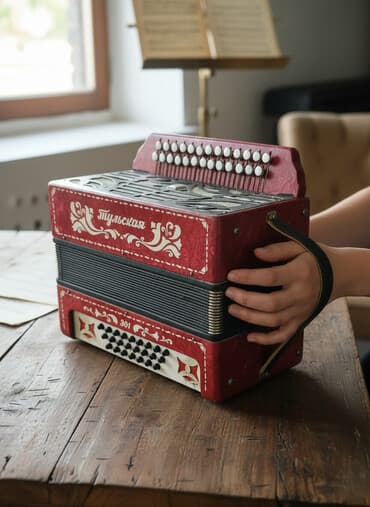 ремонт аккардеон: Баян «Тульская», модель 301. - Корпус в красном перламутровом — 1