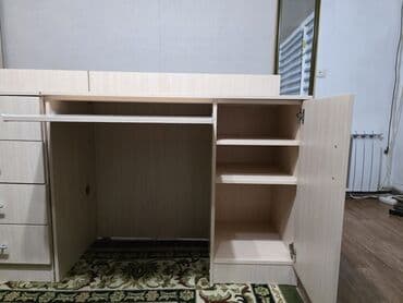 Кухонные шкафы: Офисный шкаф, Б/у, цвет - Бежевый, ЛДСП — 8