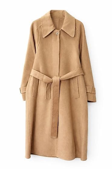 чёрное женское пальто: Женское пальто прямого кроя. - Материал: плотная шерстяная ткань — 3