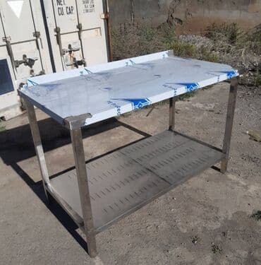 одноразовая посуда оптом бишкек: Продается стол из нержавейки. Снизу полка. Размер стола Длина-1350 мм — 2