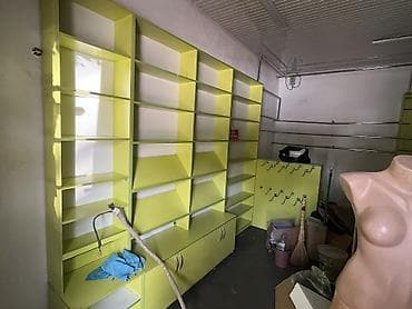 полка стеклянный: Книжный шкаф, Б/у, МДФ — 3