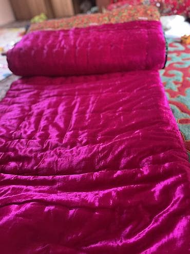 Дом и сад: ✨ Колго жасалган кыжыма жууркан сатылат ✨ 🛏️ 2 кишилик 🌿 Ичи жүн + — 2