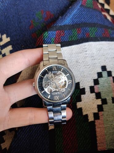 Прокат одежды: Классические часы часы, Серебро, Китай, Водонепроницаемые, Мужские, Б/у — 1