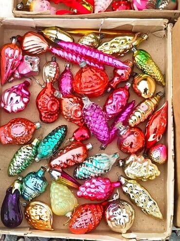российские художники: Продаются набор ёлочных украшений (винтажные стеклянные игрушки — 6