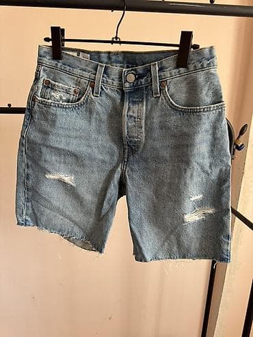 Джинсовые шорты Levi’s 501. Оригинал. Размер 26. Носила один раз. - — 1