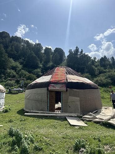 hot wheels игрушки: Аренда юрты, Каркас Деревянный, 100 баш, Казан, Посуда, С полом — 2