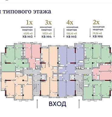 Үй куруучулардан жаңы конуштар: Курулуп жатат, 3 бөлмө, 107 м² — 2