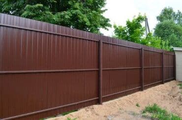 трубы металлопрокат: Заборы из профнастила под ключ - Материал: стальной профнастил с — 10