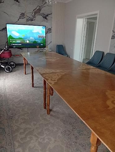 Столы: Национальный кыргызский стол, Складная, Дерево — 8
