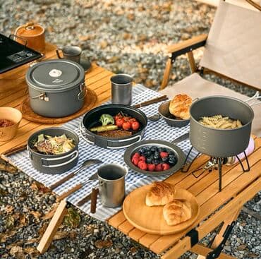 набор фишек для покера: Naturehike Посуда для кемпинга. Оригинал Материал алюминий — 5