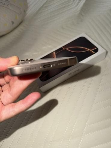 Техника и электроника: IPhone 16 Pro Max, Б/у, 256 ГБ, Natural Titanium, Коробка, 87 % — 3
