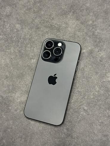 jet black: IPhone 15 Pro, Новый, 128 ГБ, Black Titanium, Защитное стекло, 89 % — 1