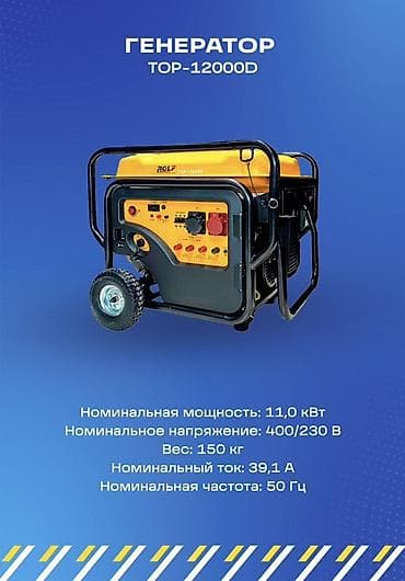 12 220: Бензиновый генератор ROLF TOP-12000D / TOP-12000ES Ключевые — 1