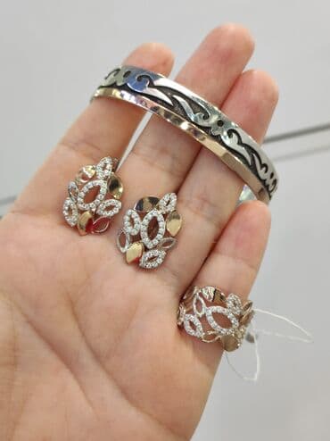 свадебные платья от производителя: Серебряный Комплект+ Билерик Серебро напыление золото 925 пробы — 4