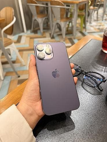 iphone pro max: IPhone 14 Pro Max, Б/у, 256 ГБ, Deep Purple, Кабель, 78 % — 1