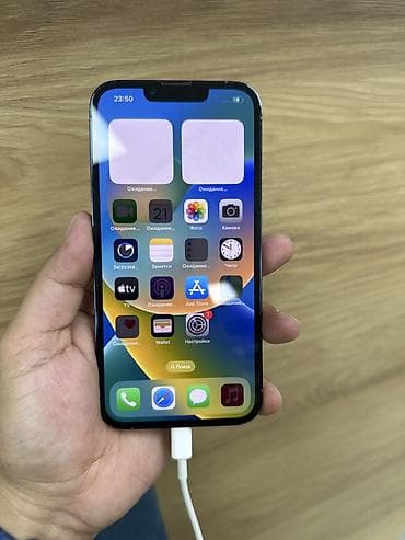 телефон айфон13: IPhone 13 Pro, 128 ГБ, Sierra Blue, Кабель, 75 % — 5