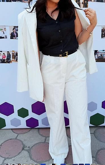 Личные вещи: Брючный костюм, Прямые, Пиджак, Made in KG, Осень-весна — 2