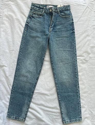 корейский одежда: Женские джинсы ZARA - Модель: классические прямые/слегка зауженные - — 2