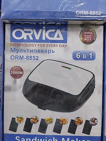 sandwich maker: Мультипекарь ORVICA ORM-8852, 6 в 1 - Мощность: 2000 Вт - Комплект — 1