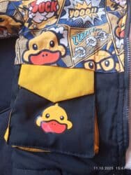 куртка подростковая зимняя: Детская утеплённая куртка с капюшоном. Размер на рост 90см. - Яркий — 5