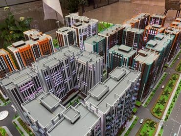 ихлас джал'' камера 1: 1 комната, 54 м², Элитка, 7 этаж, ПСО (под самоотделку) — 2