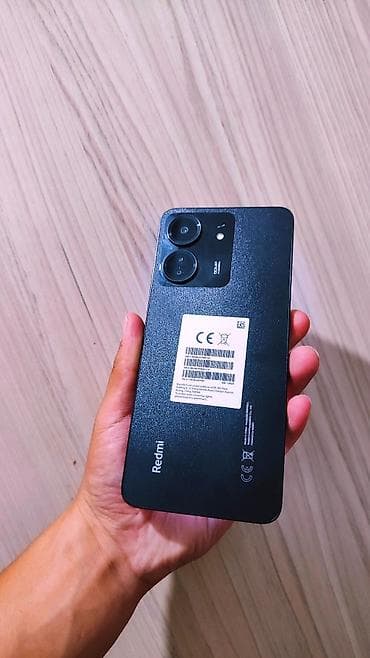 Redmi, Redmi 13C, Б/у, 128 ГБ, цвет - Черный, 1 SIM, 2 SIM