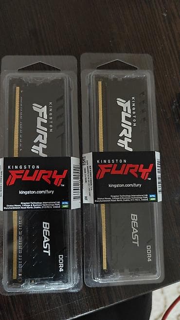 Настольные ПК и комплектующие: Оперативная память (RAM) для ПК, Новый, Kingston Fury, 16 ГБ, DDR4, 3600 МГц — 2