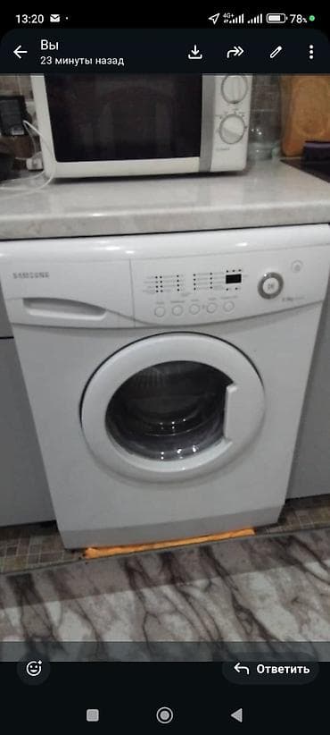 Стиральная машина Samsung, фронтальная загрузка. - Загрузка: до 6 кг at lalafo.kg Стиральная машина Samsung, фронтальная загрузка. - Загрузка: до 6 кг