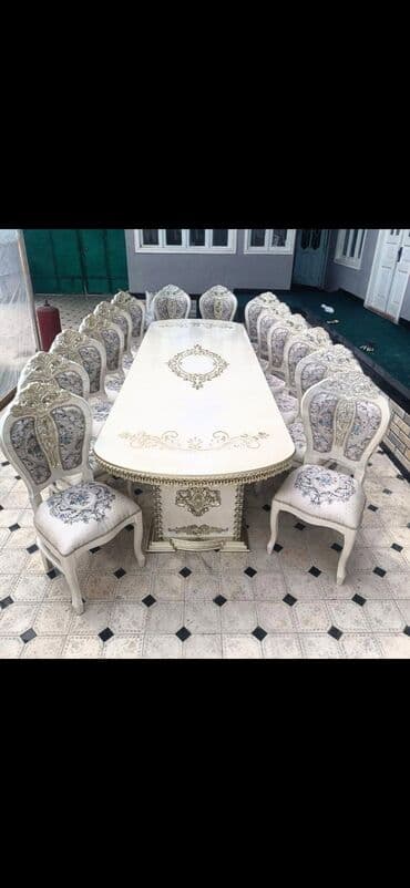 Стол и стул для зала, Новый, Бесплатная доставка, цвет - Бежевый