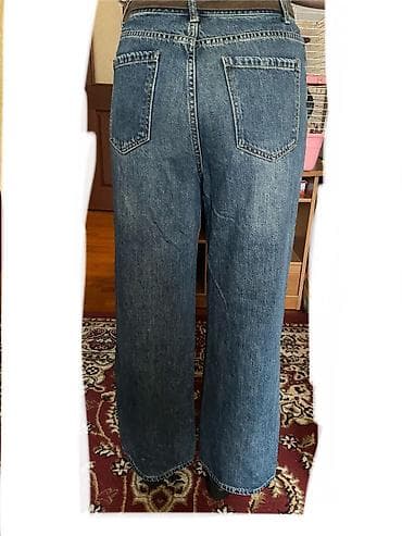 джинсы с вышивкой: Джинсы, Трубы, Китай, Средняя талия, Стрейч, С вышивкой, L — 3