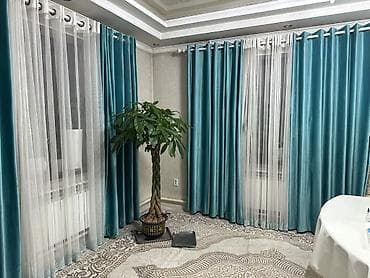 Чехлы для мягкой мебели: Комплект штор, Велюр, С тюлем в комплекте, Готовое изделие, Для зала — 2