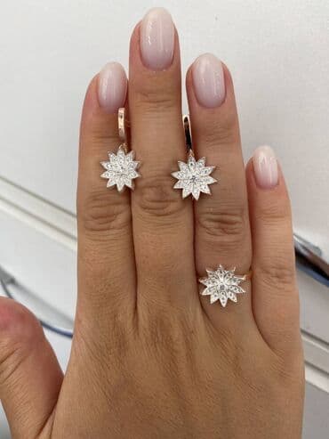 свадебные наборы ручной: Набор украшений, Проба 925, Женские, Новый — 1