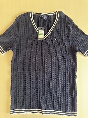 nike tech flece: Футболка, Классическая модель, Tommy Hilfiger, Трикотаж, L — 1
