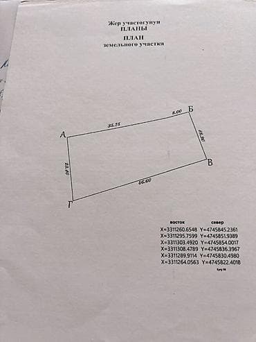 нижний ала арча: 9 соток, Для строительства, Договор купли-продажи, Тех паспорт — 3