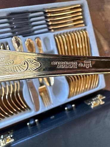 metta samurai: Набор столовых приборов Bestecke Solingen с золотым покрытием — 5