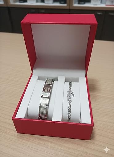браслет для мальчиков: Набор браслетов из нержавеющей стали в подарочной коробке Состав — 1