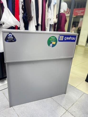 документ сканеры для проекторов yesvision: Ресепшн/Торговая стойка/кассовый прилавок из ЛДСП, цвет светло‑серый — 1