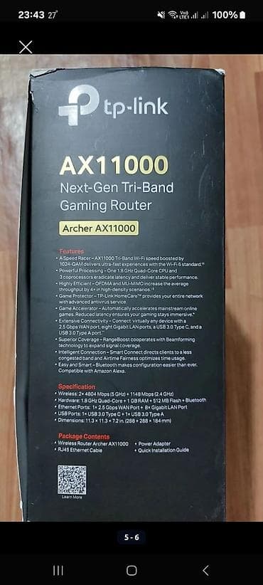 d link: Беспроводной маршрутизатор TP‑Link Archer AX1100 (AX11000) — игровой — 4