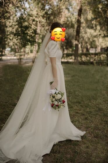 фата на девичник: Свадебное платье, S, Без кольца, Б/у — 2