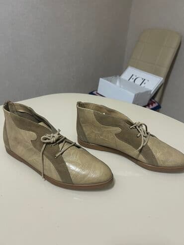 большие размеры женской обуви: Легендарные женские ботинки «Цебо» пр-ва Чехословакия, цвет бежевый — 2